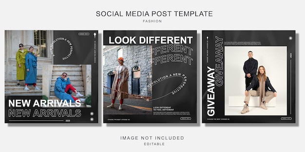 ソーシャルメディアの投稿ファッションテンプレート