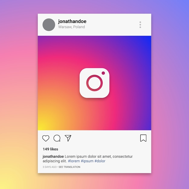 Social Media Post Frame Achtergrond Sjabloon