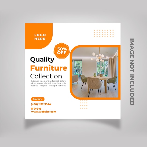 Social media post furniture sale design
