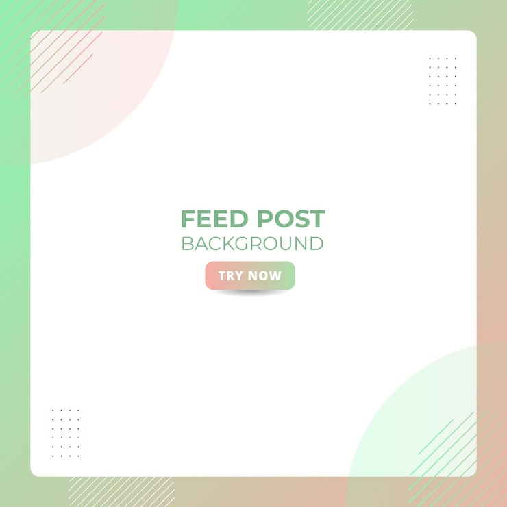 Vector social media post green and red soft color gradient feed post background business abstract