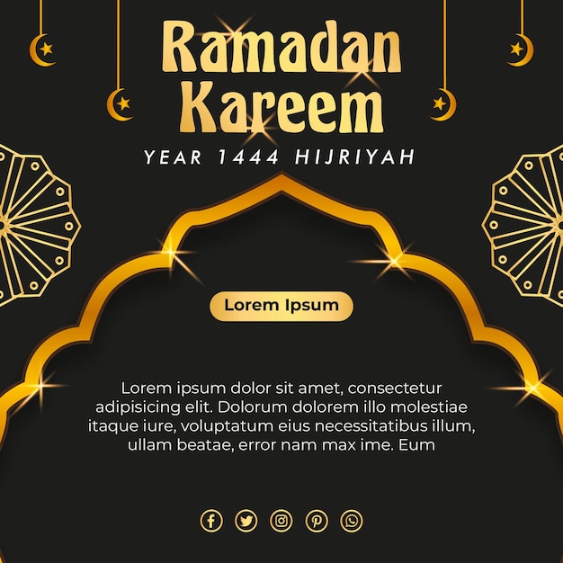 social media post greeting card ramadan and muslim holidays