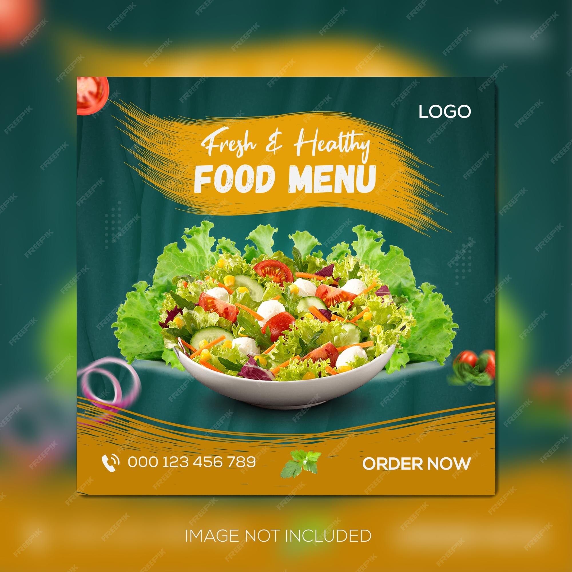 Premium Vector | Social media post Healthy food design
