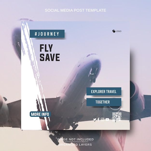 Social media post instagram for travel