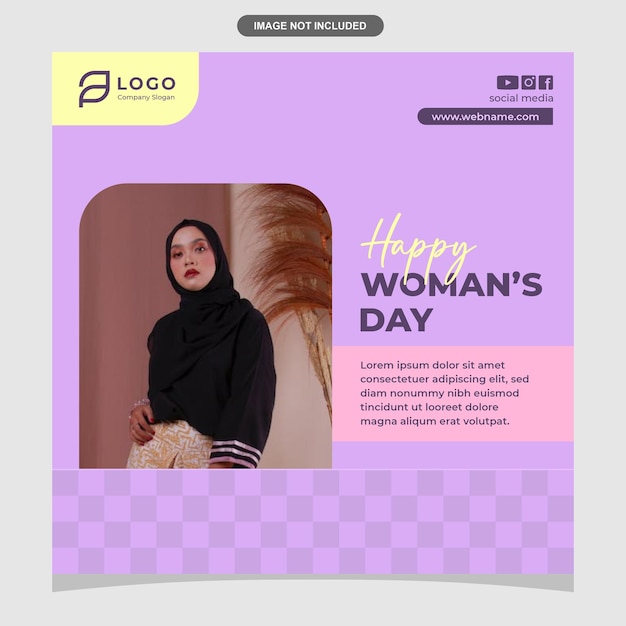 Social media post international happy womens day