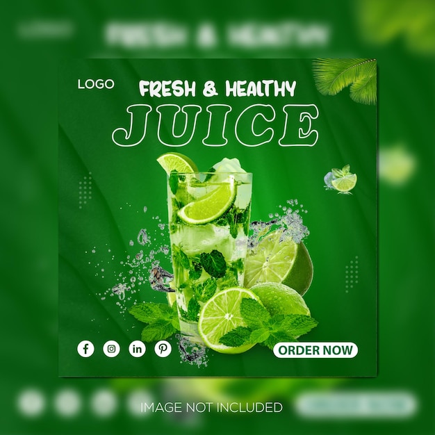 social media post juice-ontwerp