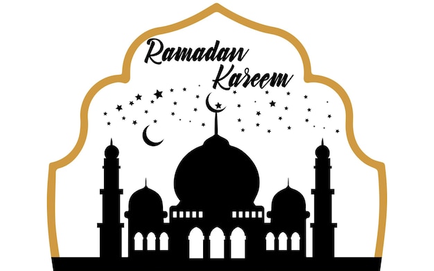 Social Media post Ramadan banner islamitische sjabloon achtergrond met geanimeerde moskee vector grafiek