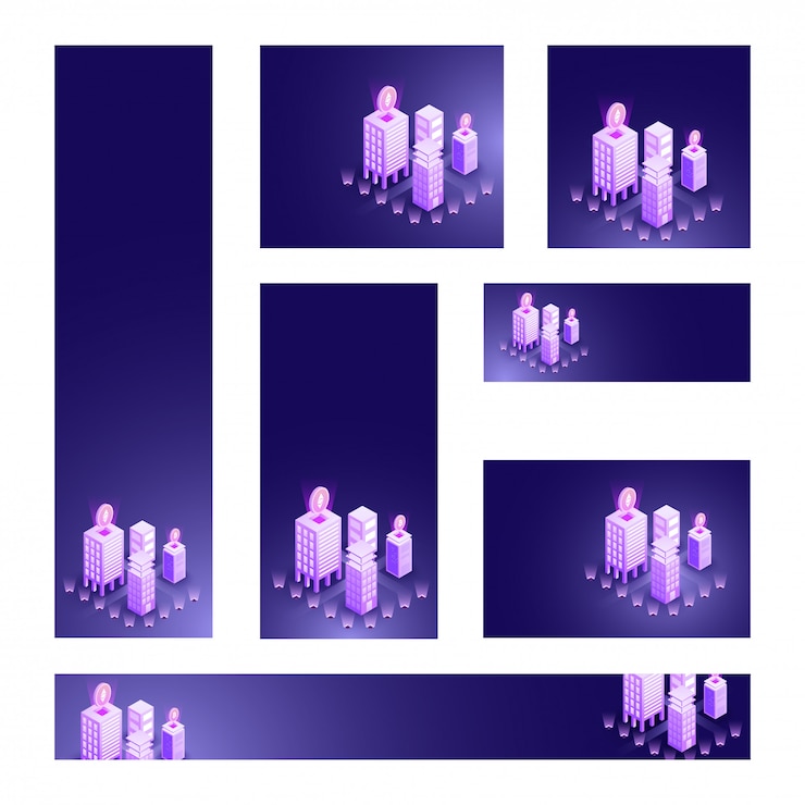 Vector social media post set 