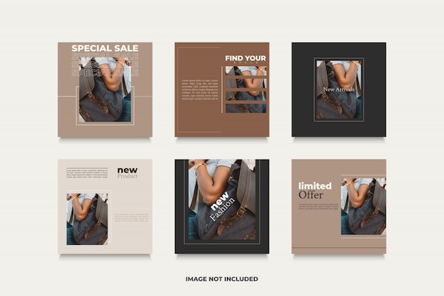 Social Media Post-sjablooncollectie voor mode-verkoop