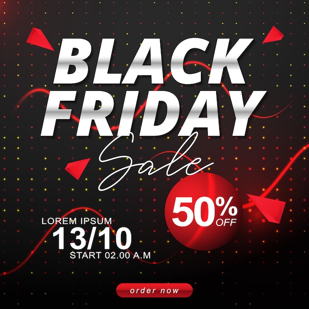 Social media post template for black friday event