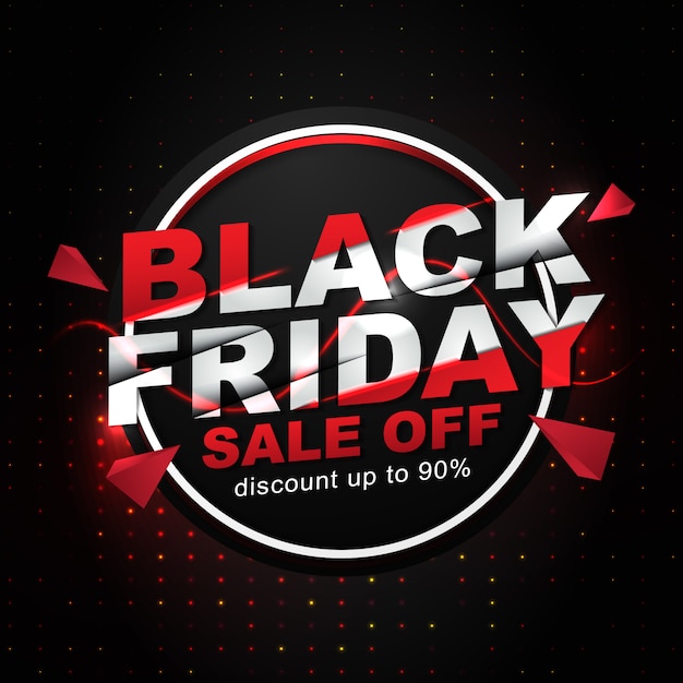 Social media post template for black friday event