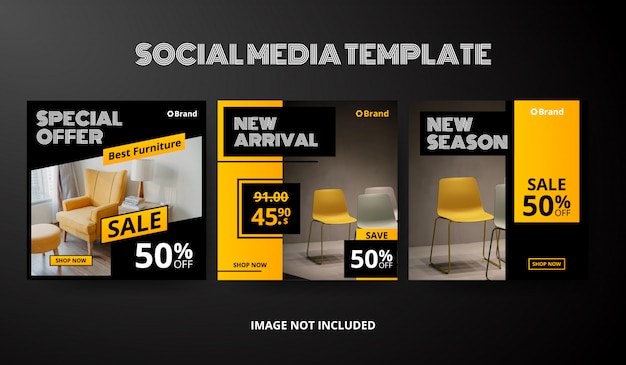Social media post template collection