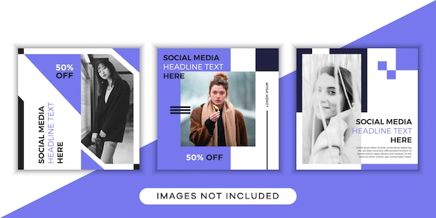 Social media post template collection