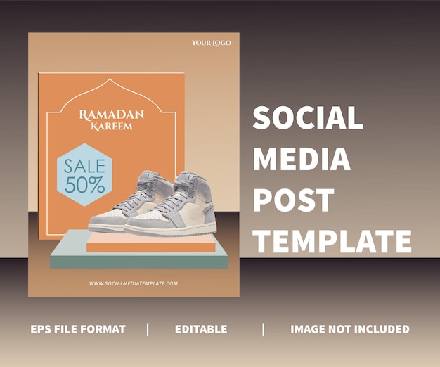 Social media post template design minimalist design