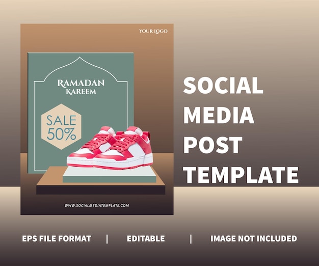 Social media post template design minimalist design