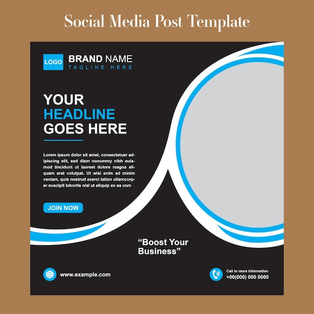 Vector social media post template design