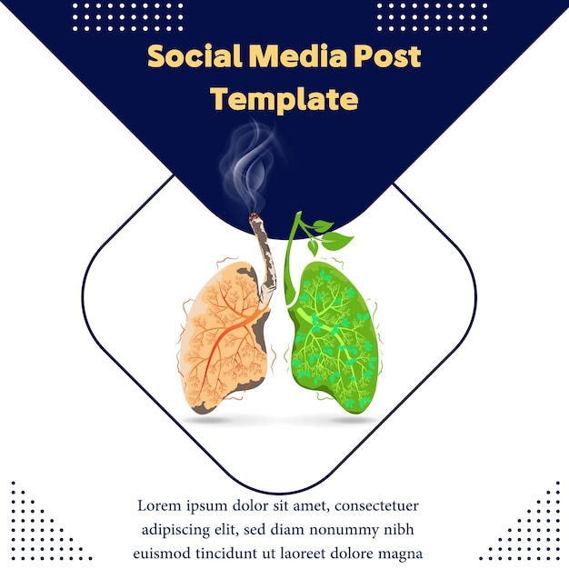 Social media post template design