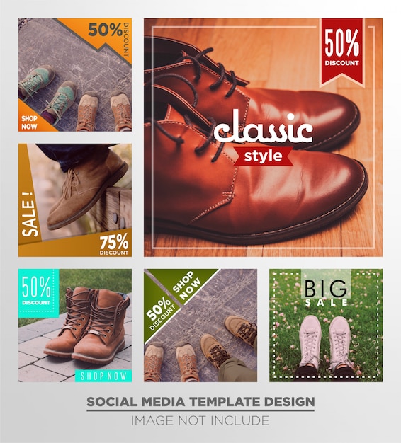 Vector social media post template design