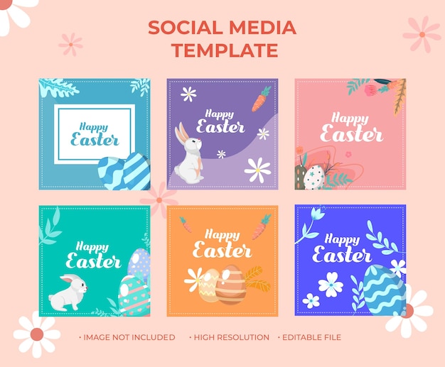 social media post template for easter celebration