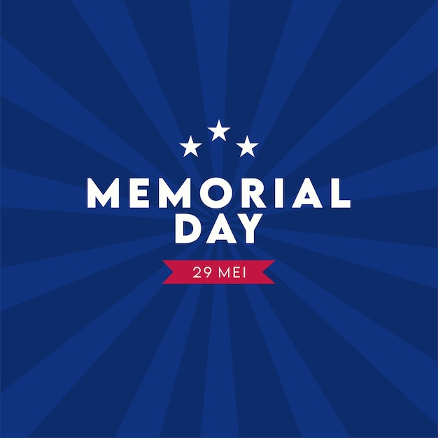 social media post template event memorial day background