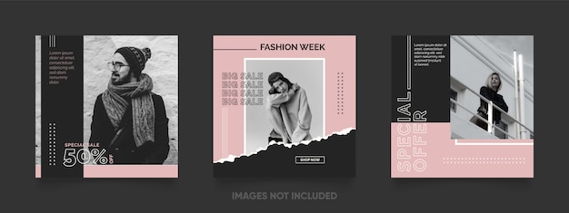 Social media post template for fashion sale