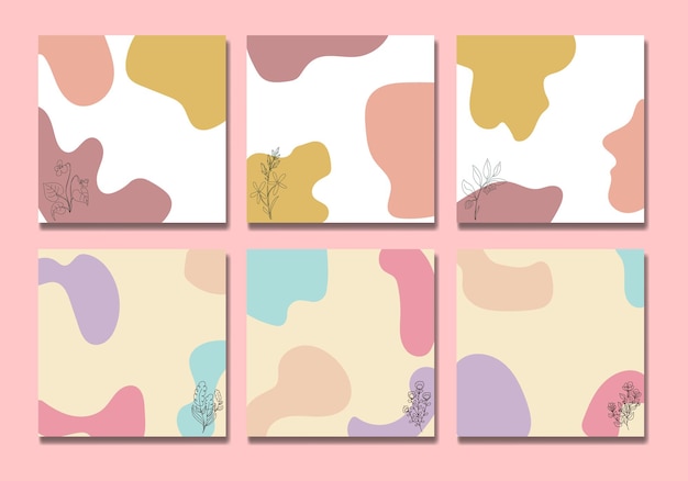 social media post template flower cute