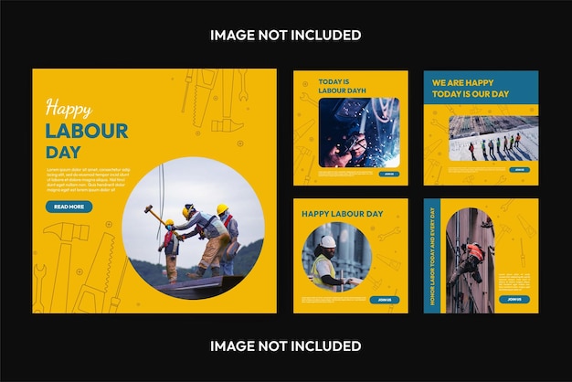 social media post template for labor day
