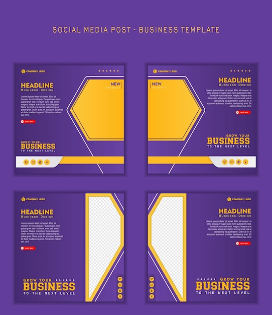 Vettore design moderno del modello di post sui social media per banner e poster online di marketing digitale aziendale