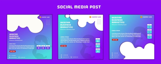 Vector social media post template modern design for digital marketing online or poster marketing template