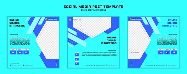 Social media post template modern design for digital marketing online or poster marketing template