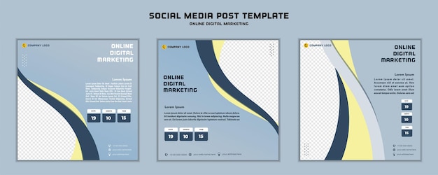 Social media post template modern design for digital marketing online or poster marketing template