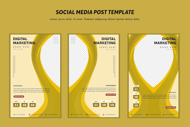 Social media post template modern design for digital marketing online or poster marketing template