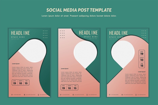 Social media post template modern design for digital marketing online or poster marketing template