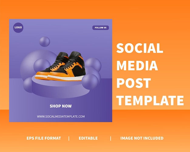 Vector social media post template modern design minimalist gradient