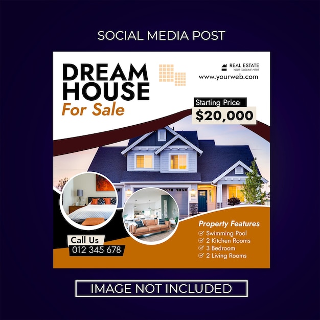 Social media post template for real estate