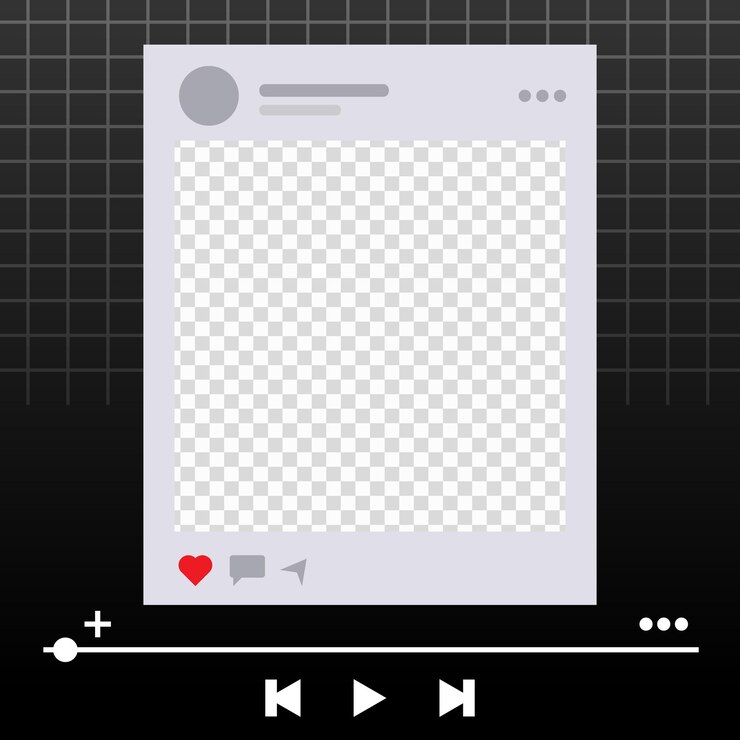 Vector インタラクティブコントロール要素を持つソーシャルメディア投稿テンプレート
