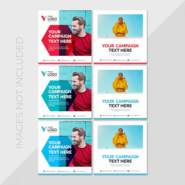 Vector social media post template