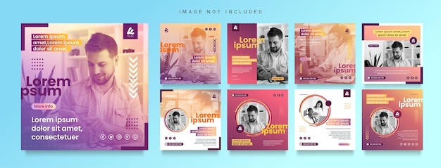 Vector social media post template