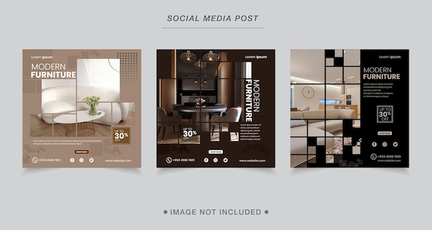 Vector social media post template