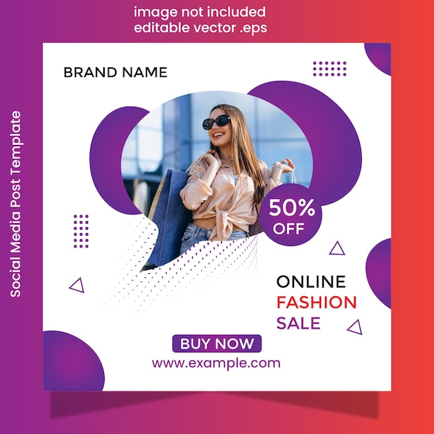 Premium Vector | Social media post template