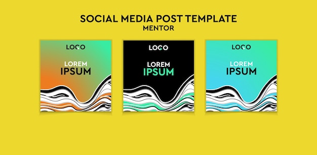 Vector social media post template