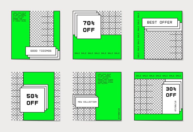 Vector social media post templates
