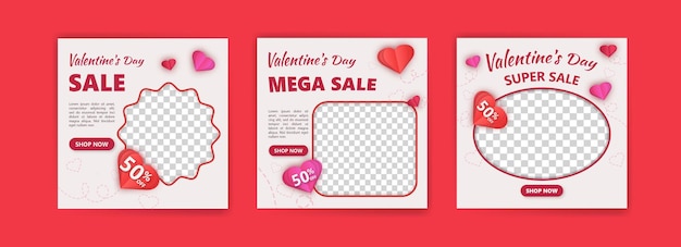 Social media post for valentines day sale marketing