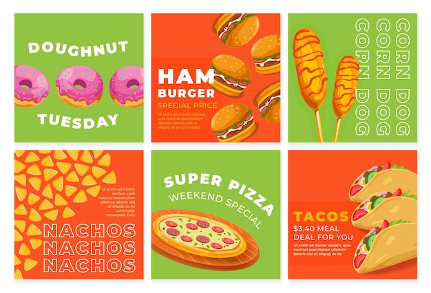 Social media post with fast food special offers