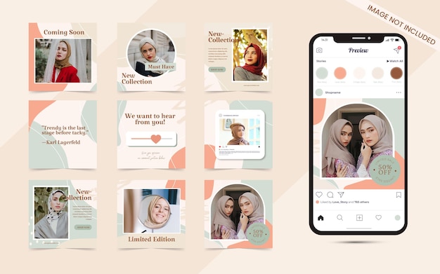 Vector social media postbanner voor instagram fashion sale-promotie