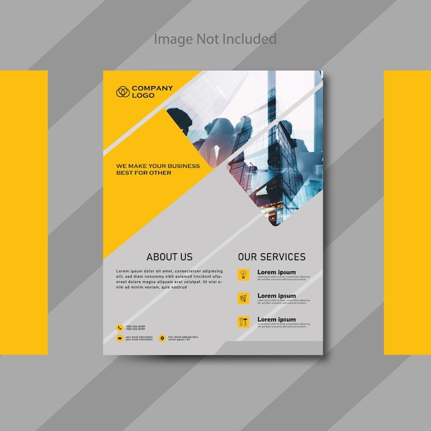 Vector social media postcard design template.