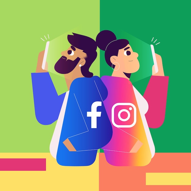 Vector social media posters