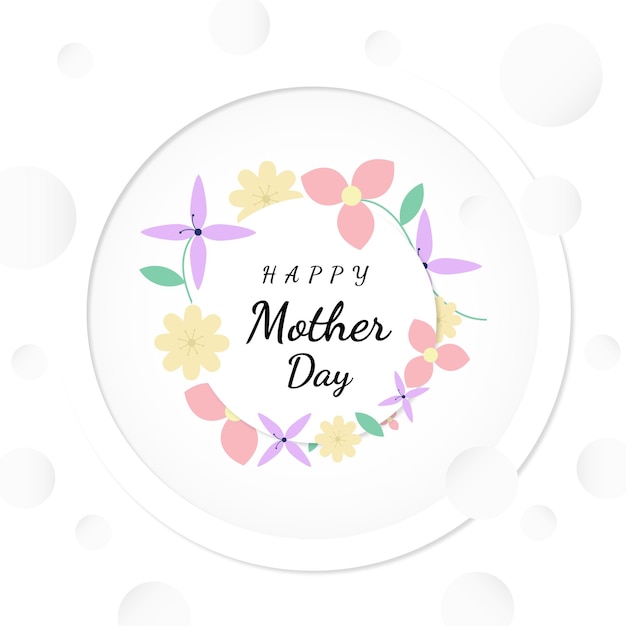 Vector social media posts congratulating mother's day