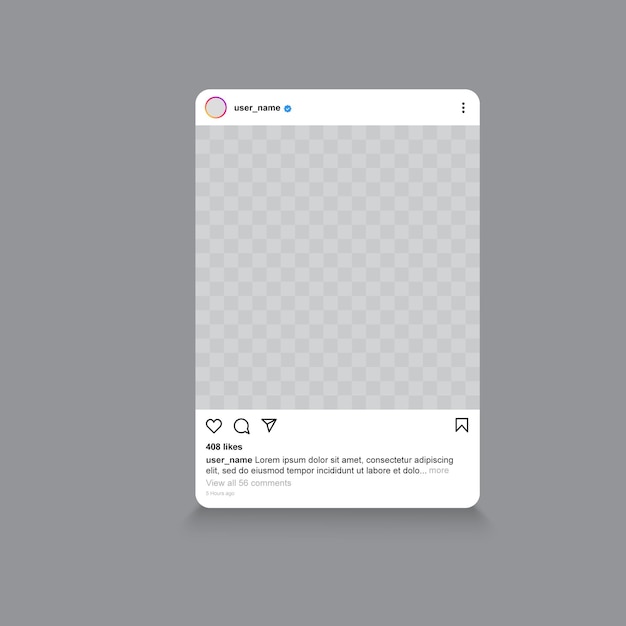Vector social media posts en smartphone mockup