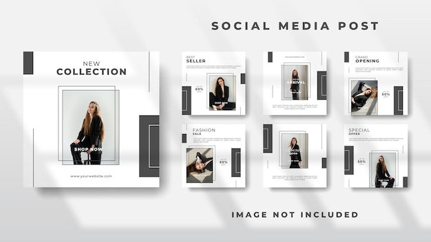 Vector social media posts template