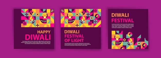 Social media postsjabloon voor Diwali Celebration